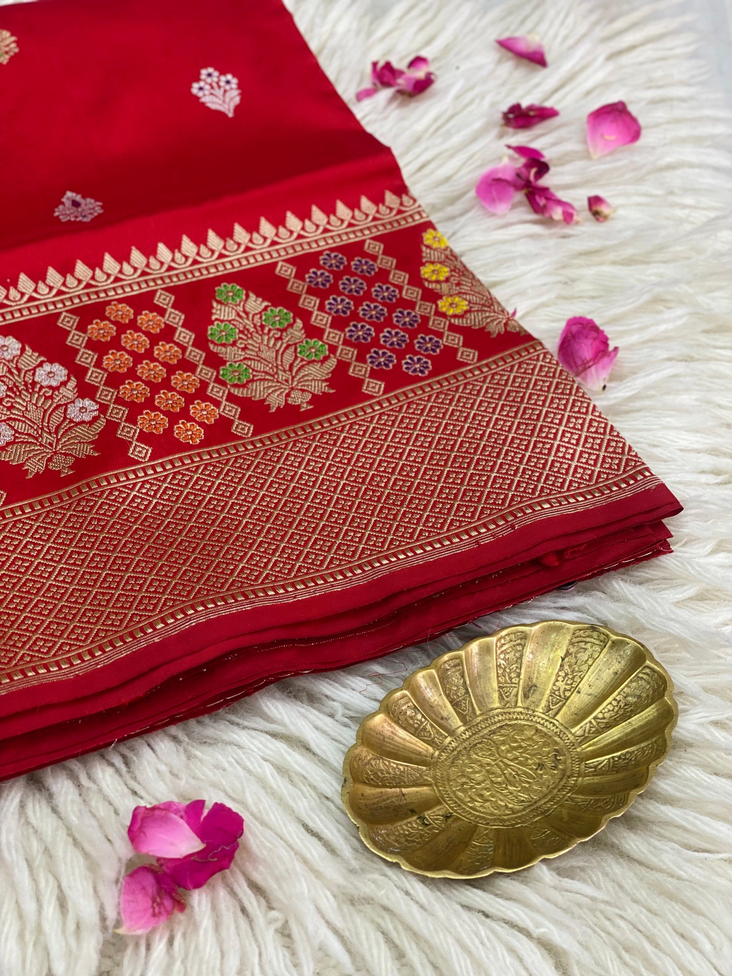 Pure Katan Meenakari Red