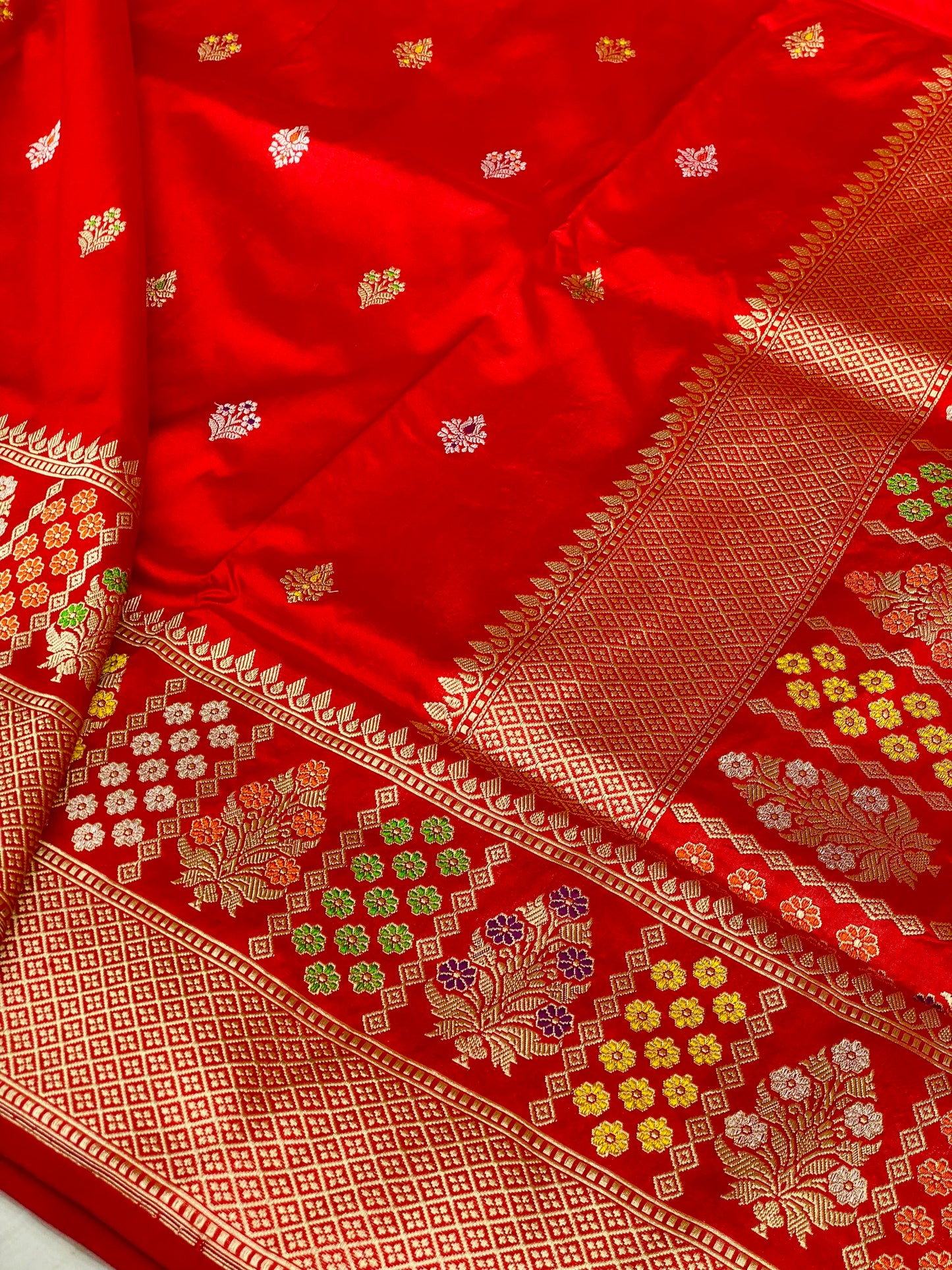 Pure Katan Meenakari Red