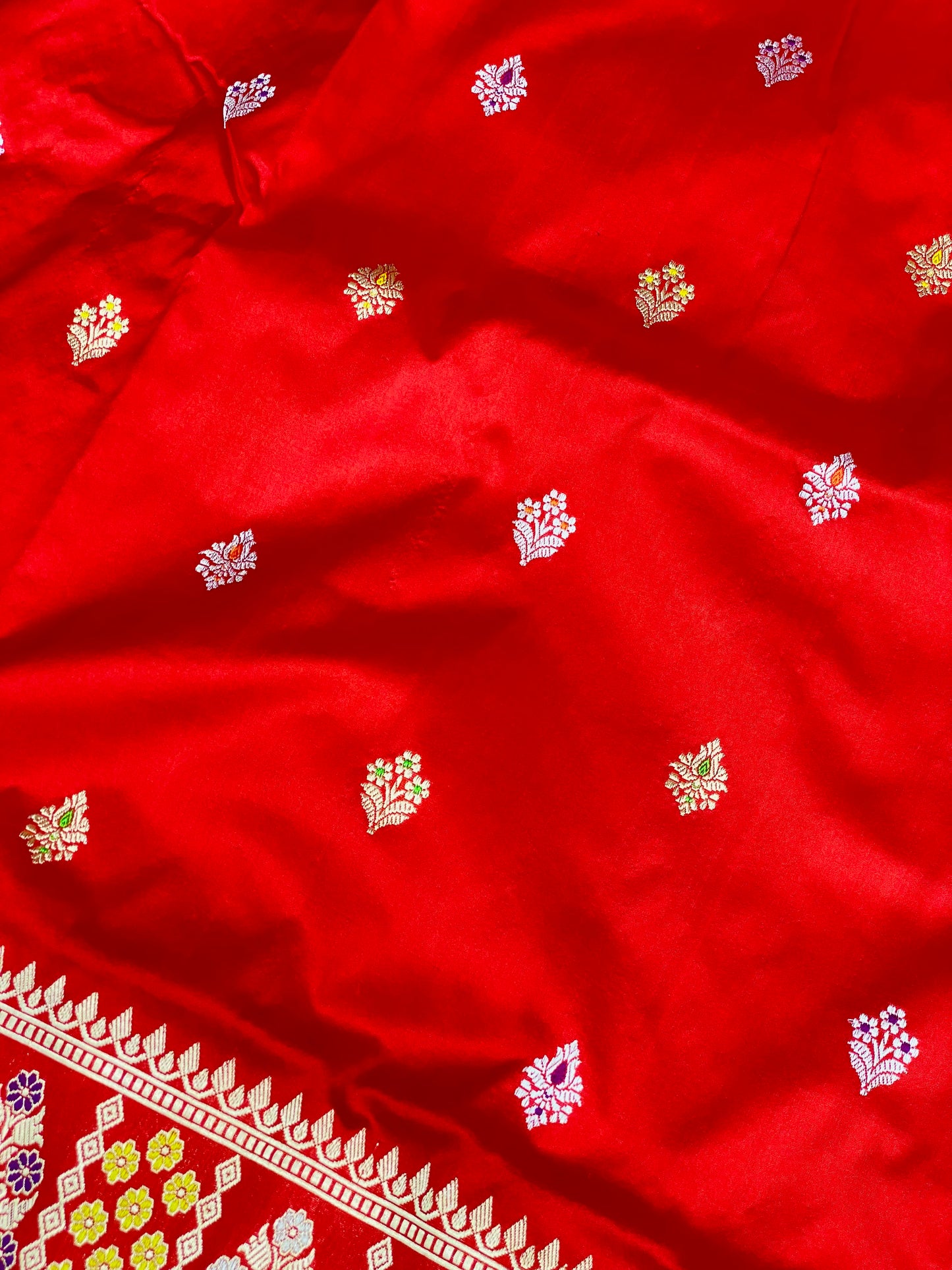 Pure Katan Meenakari Red