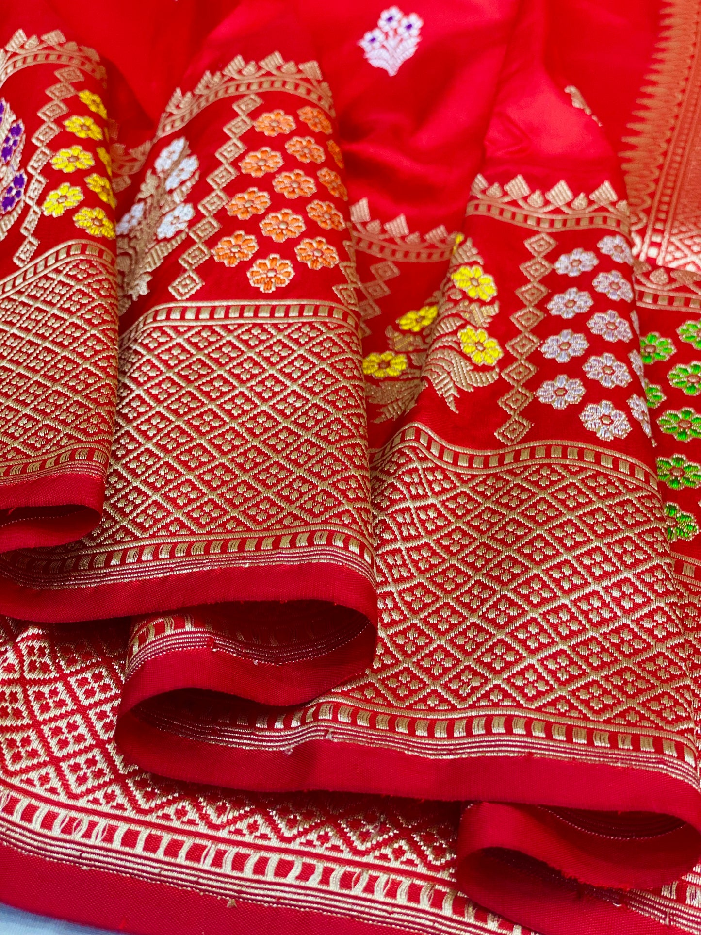 Pure Katan Meenakari Red