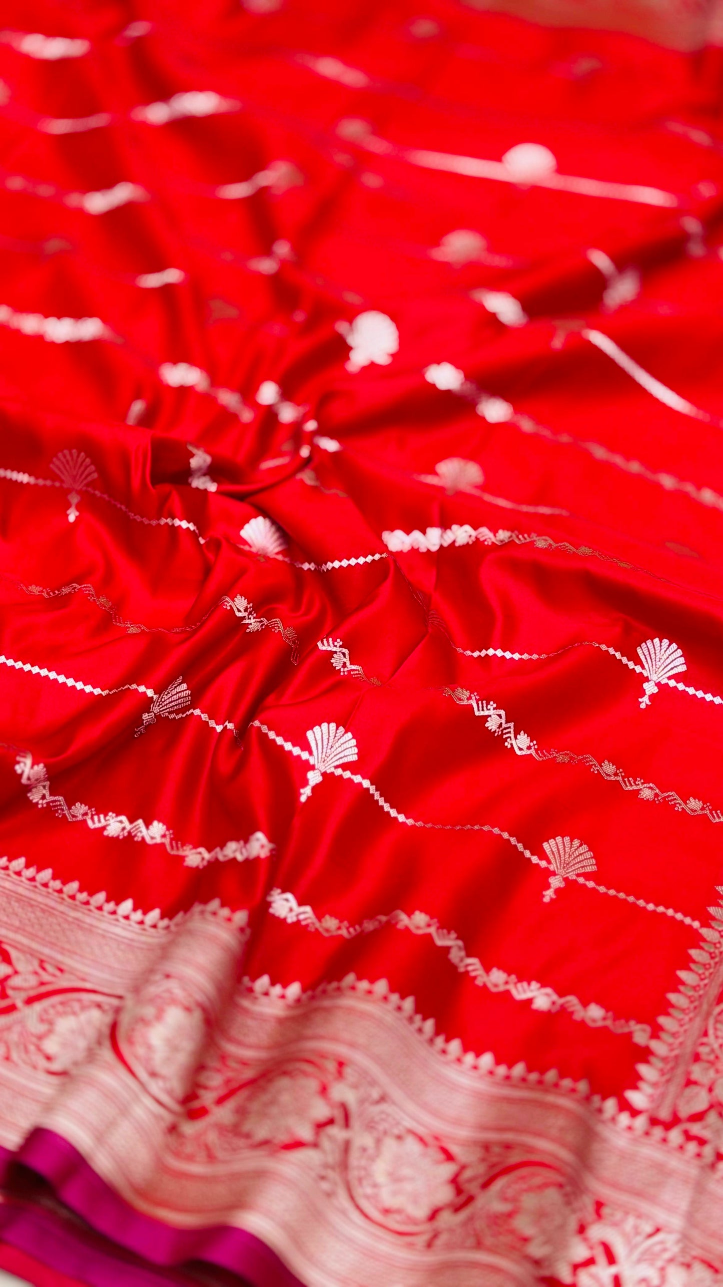 Pure Mashru silk Buti Saree Stripe (Mashravi)