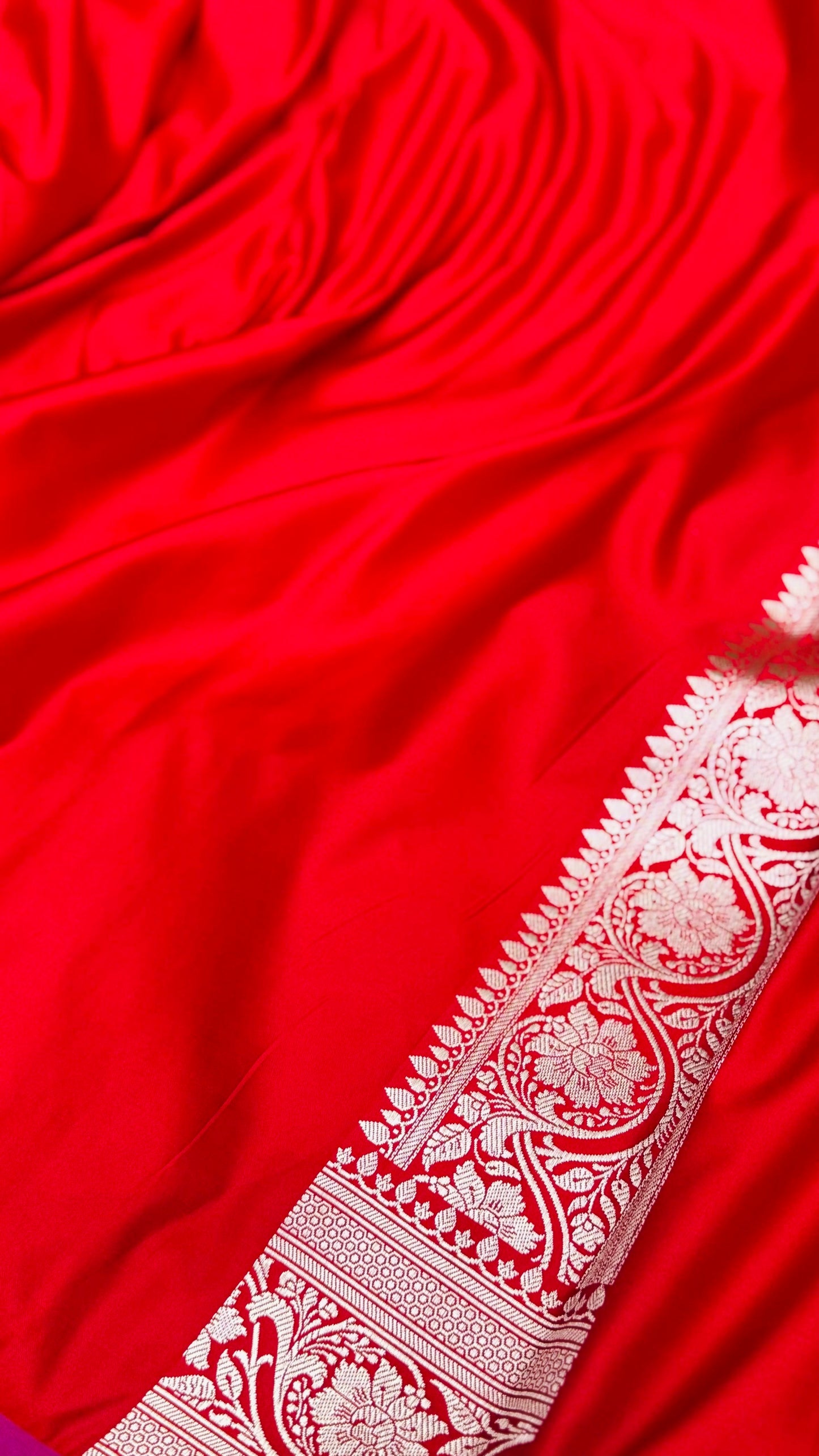 Pure Mashru Silk Gharchola Saree Red (Mashravi)