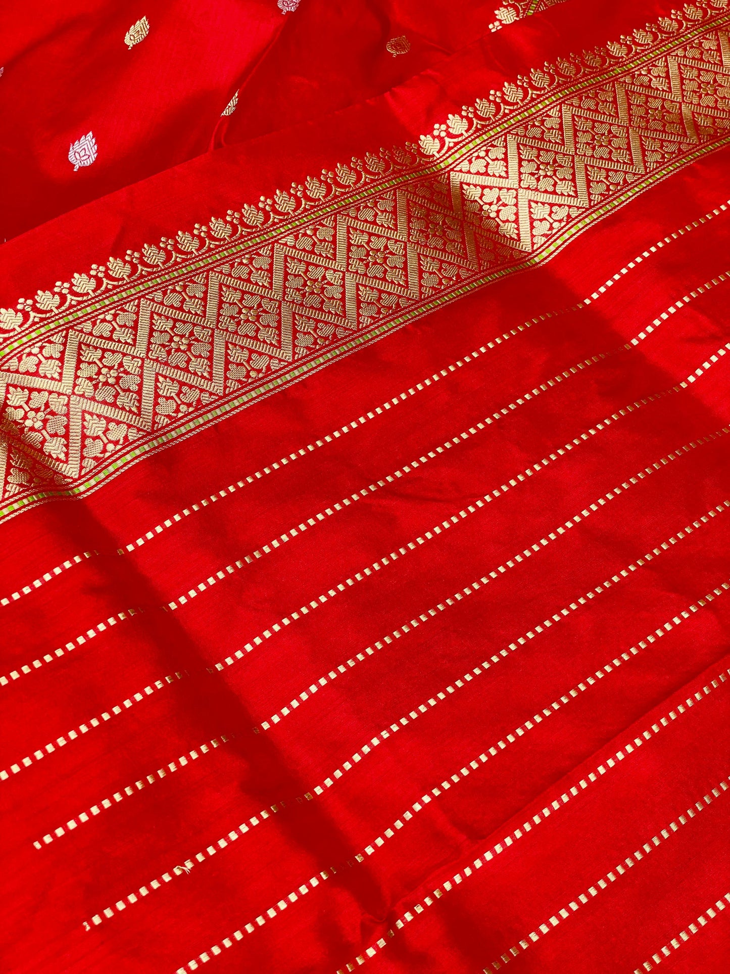 Pure handloom Katan Saree red
