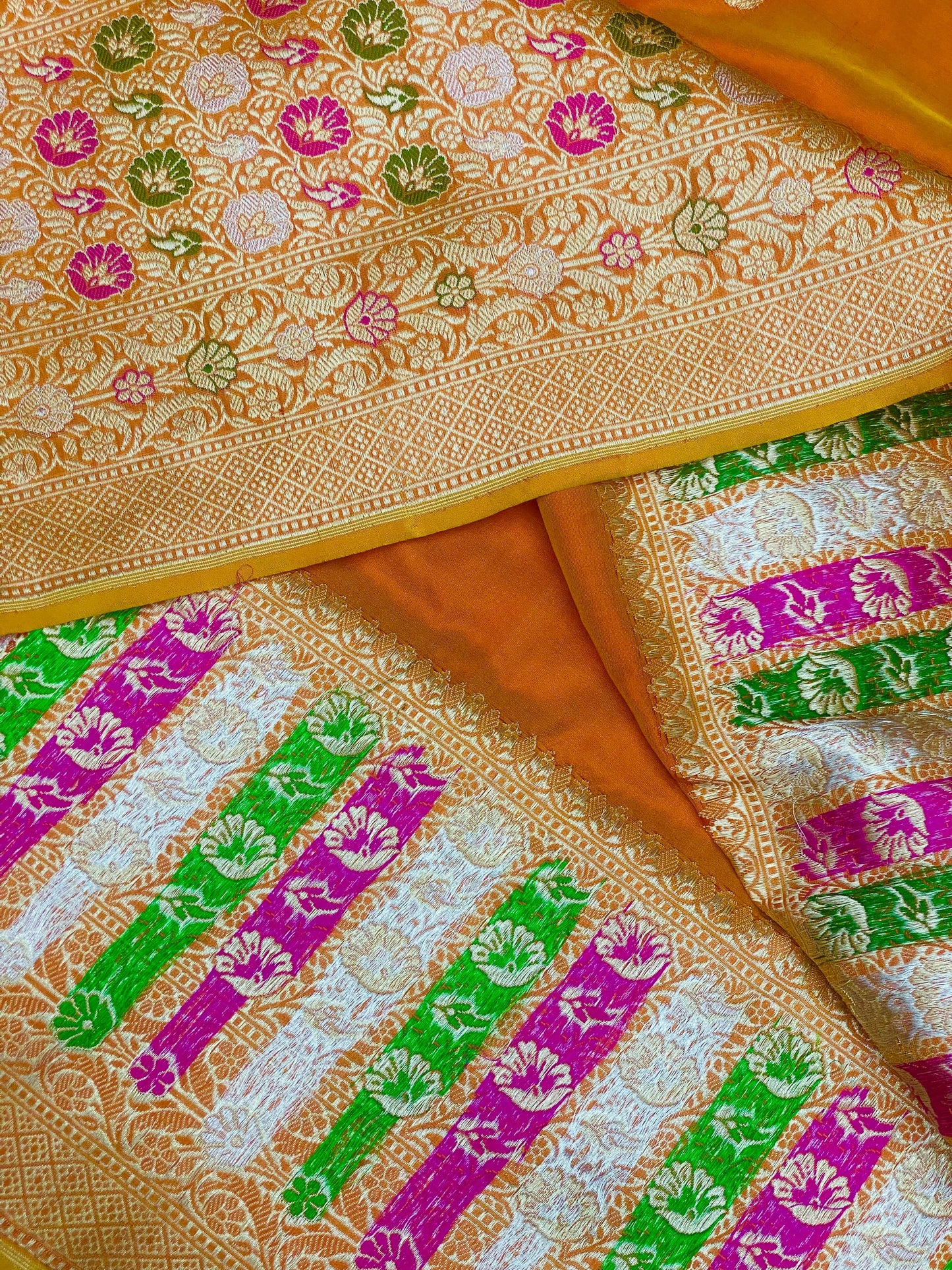 Pure Handloom Katan Saree Meenakari