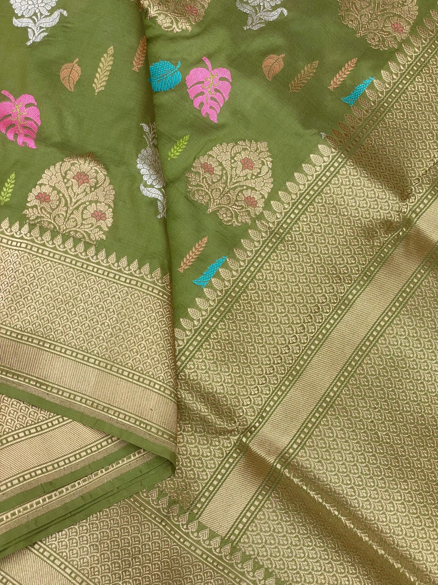 Pure katan Meenakari saree