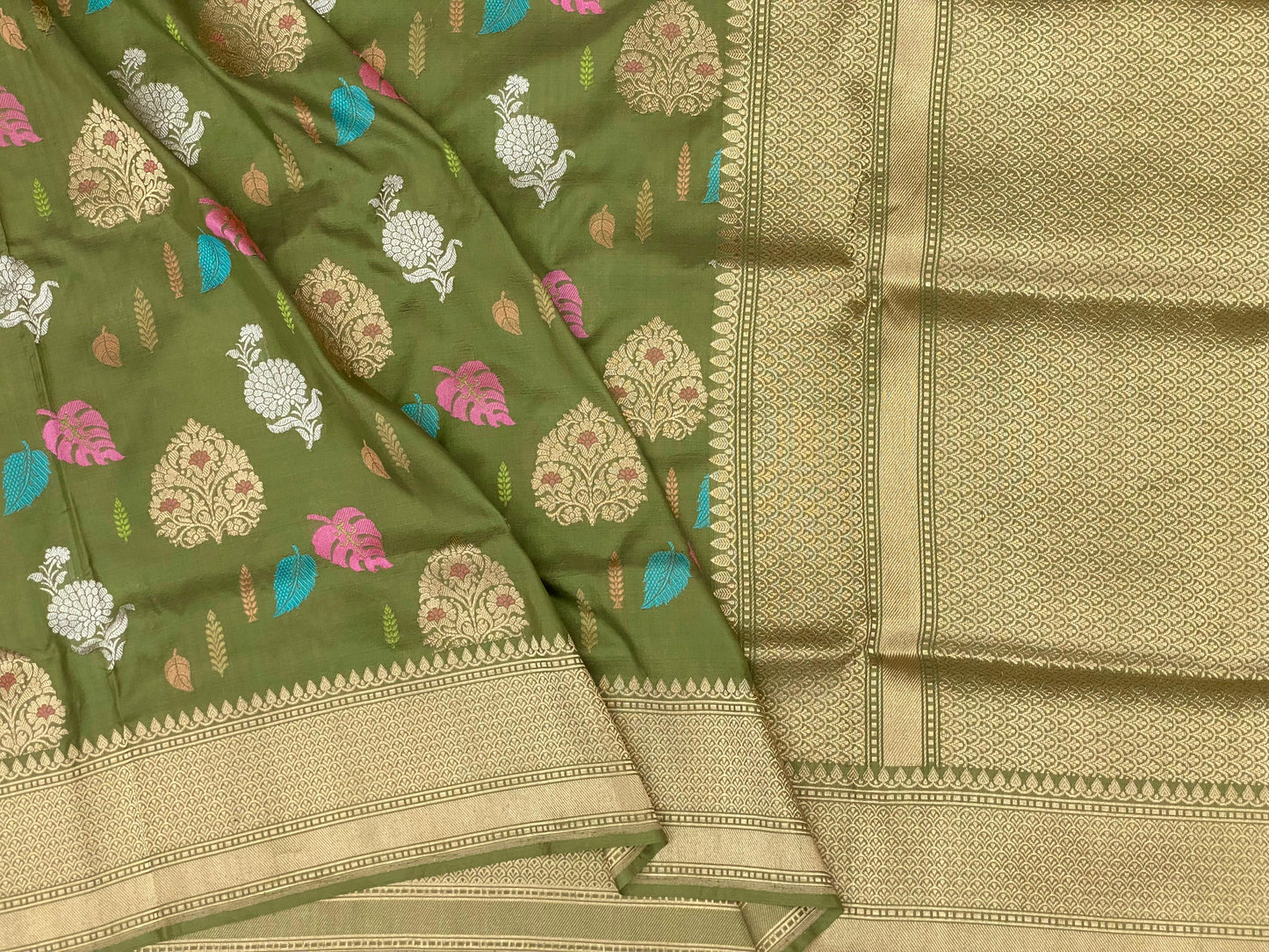 Pure katan Meenakari saree