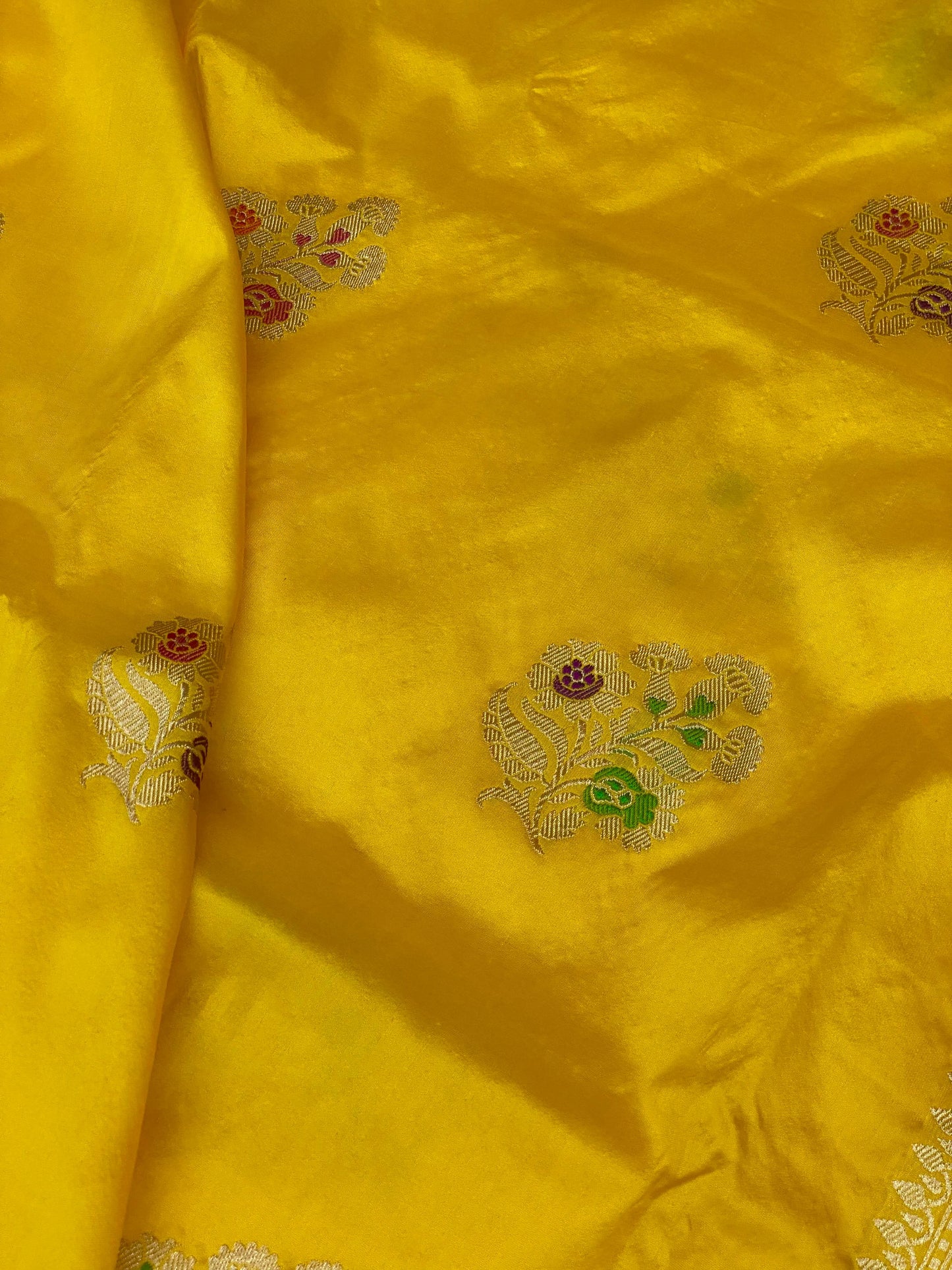 Pure Katan Meenakari Saree