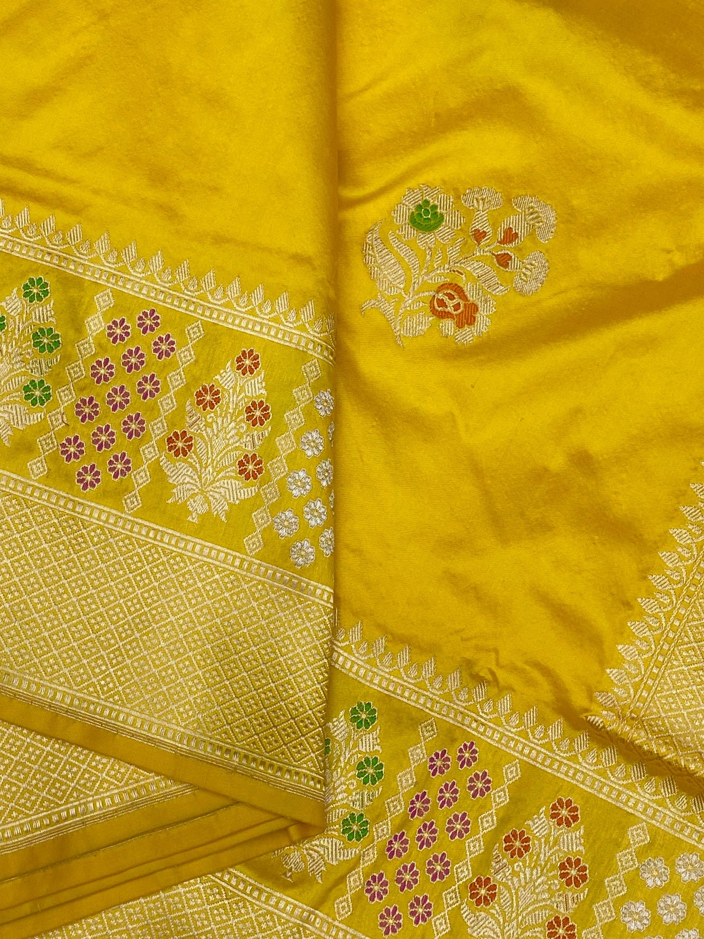 Pure Katan Meenakari Saree