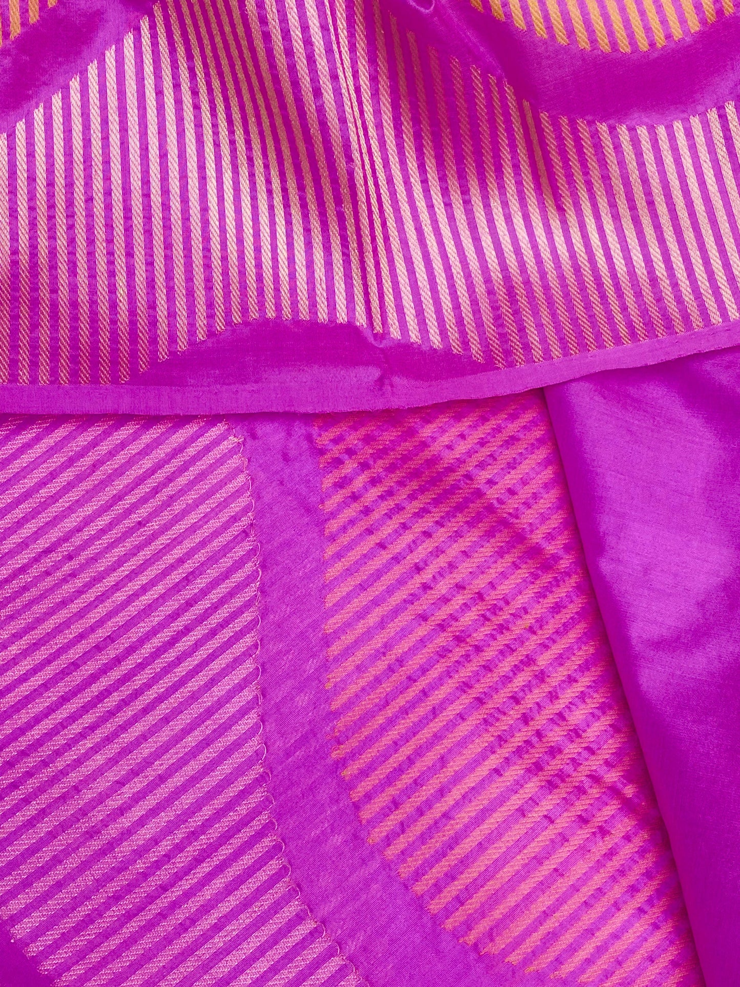 Pure Katan Stripe Rangkaat Saree