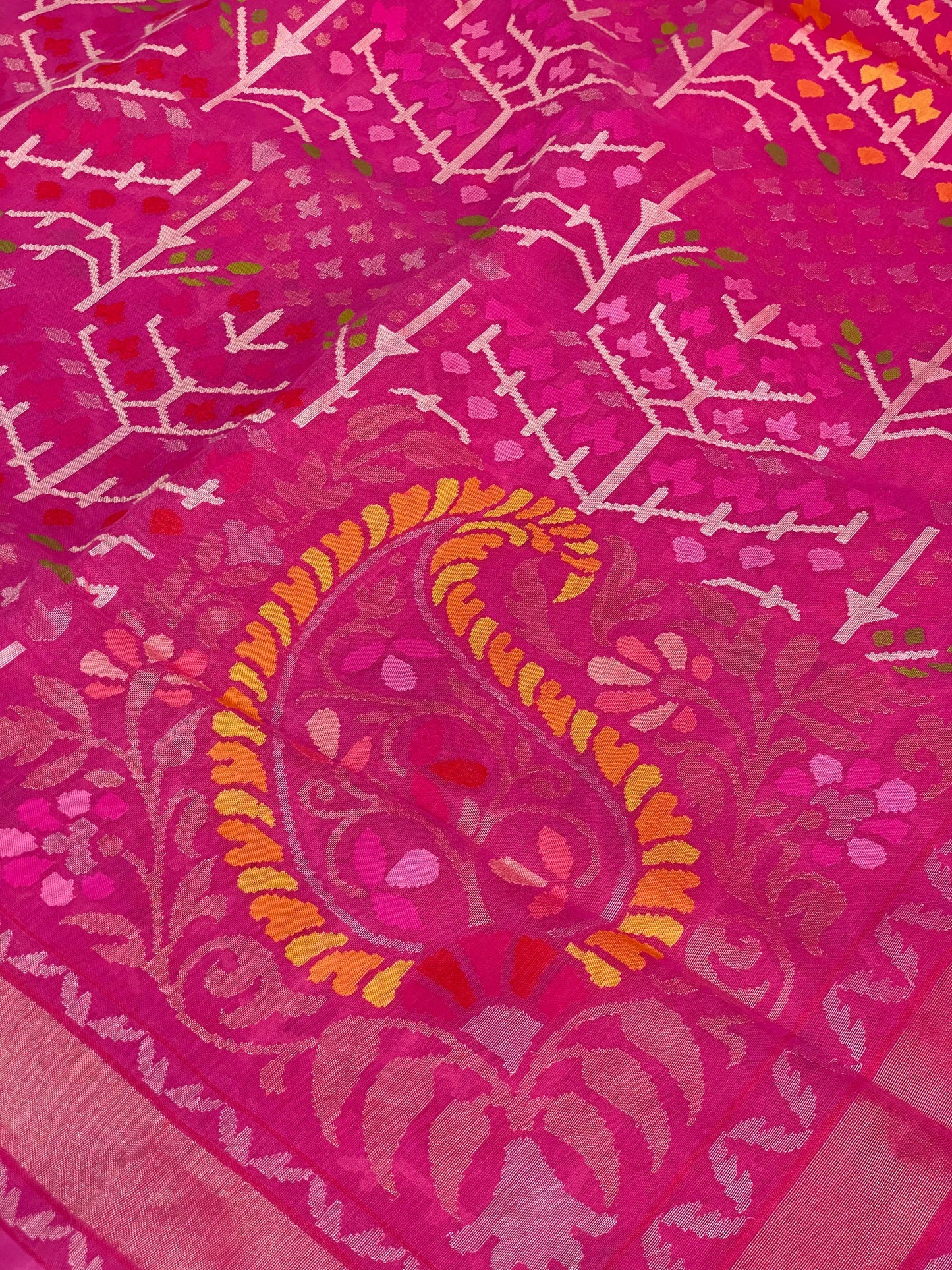 Pure Jamdani Handloom Saree Pink (Jamdaniya)