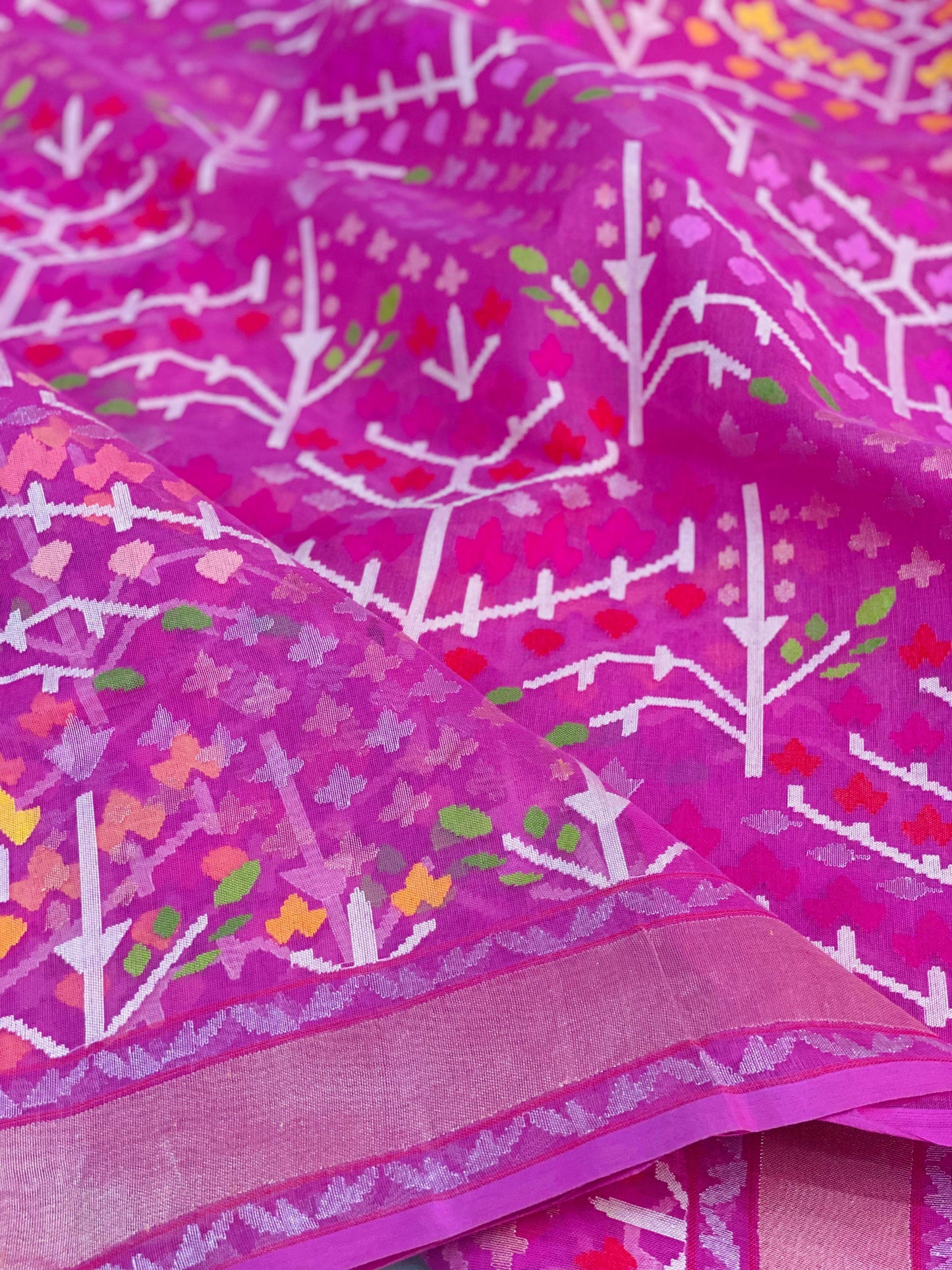 Pure Jamdani Handloom Saree Pink (Jamdaniya)