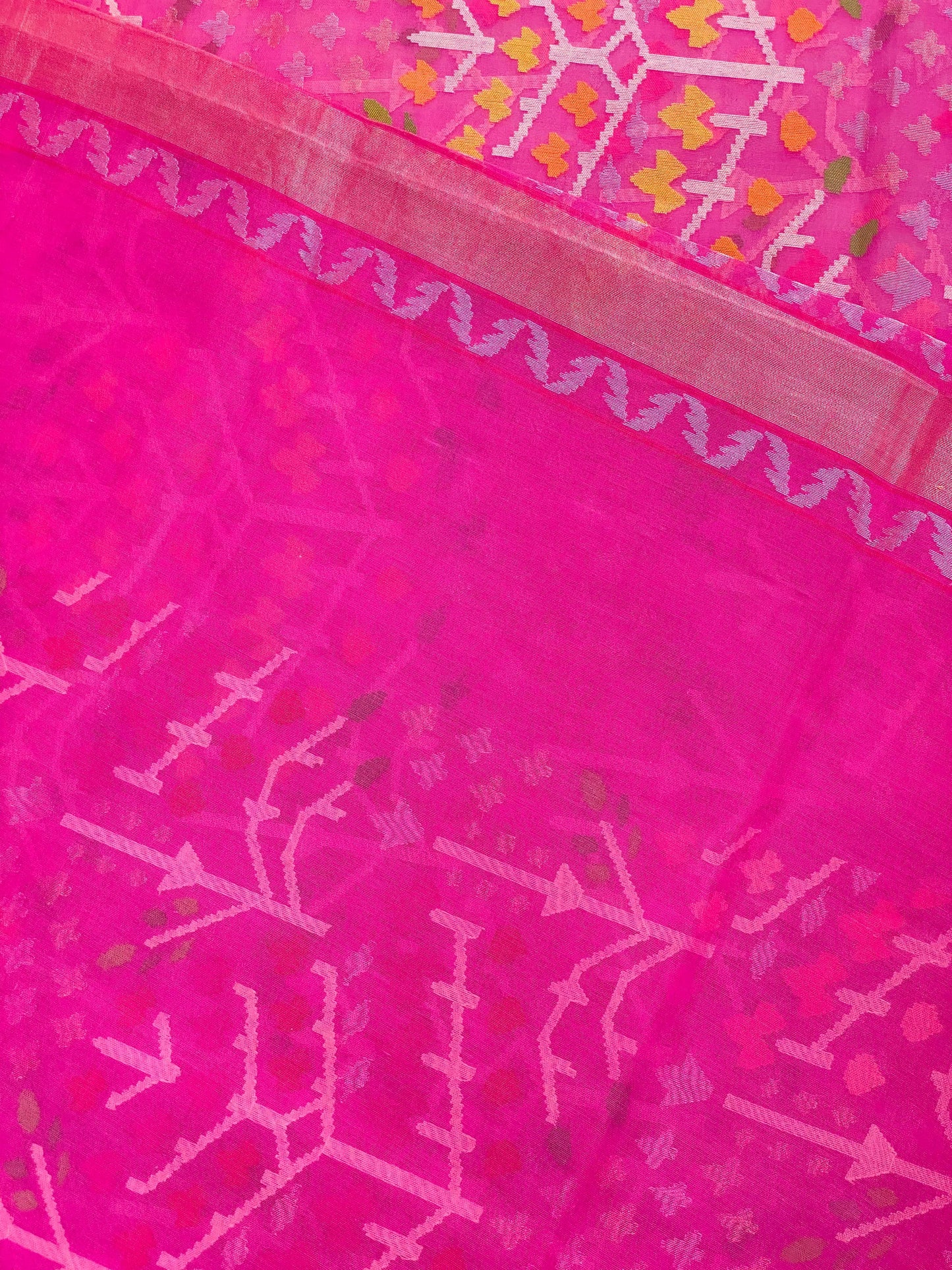 Pure Jamdani Handloom Saree Pink (Jamdaniya)