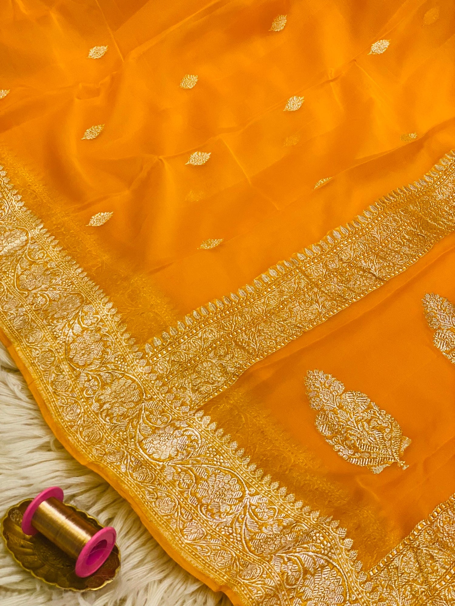 Pure Khaddi Chiffon Saree Chhalak
