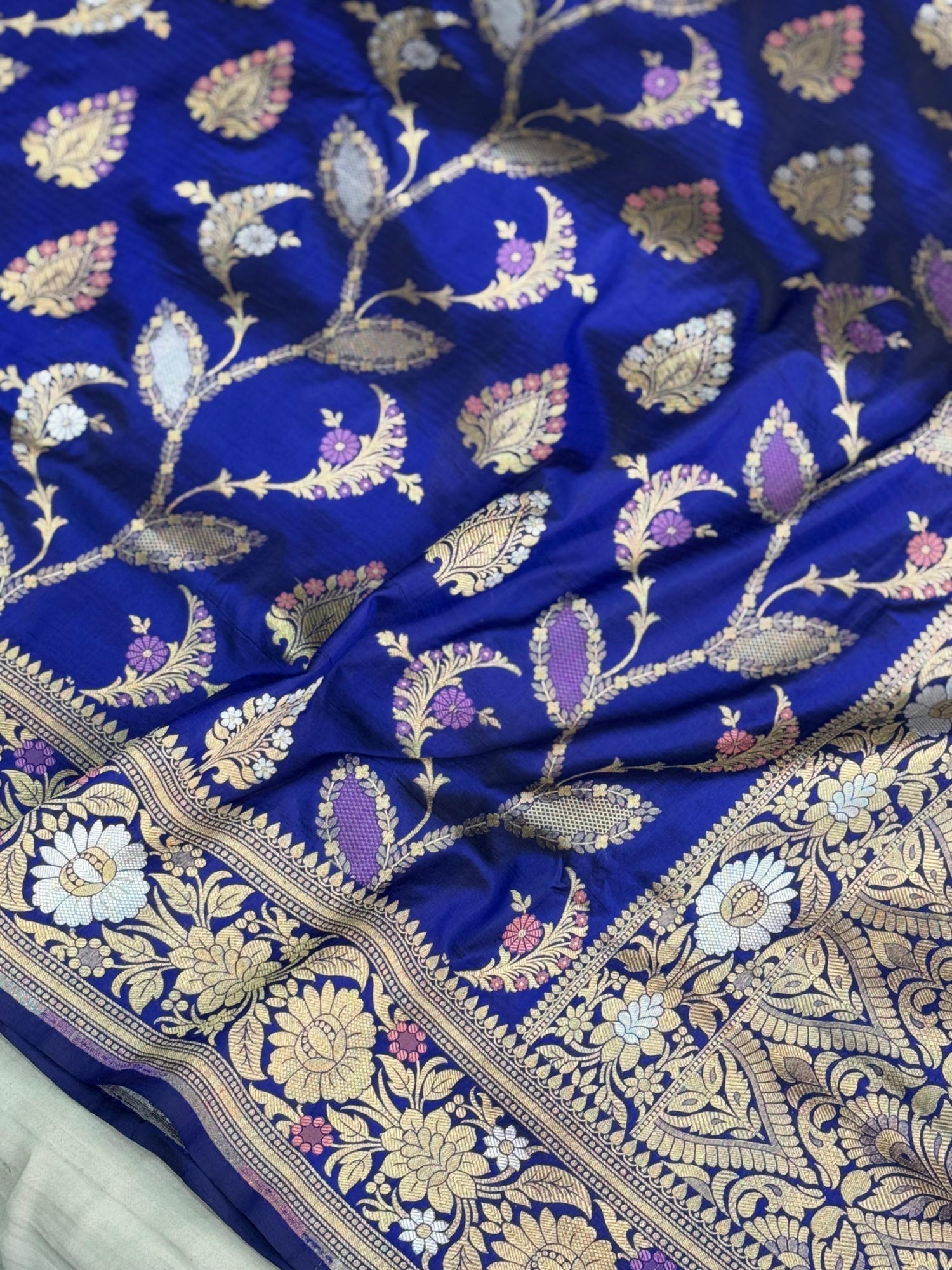 Pure Katan Meenakari Brocade