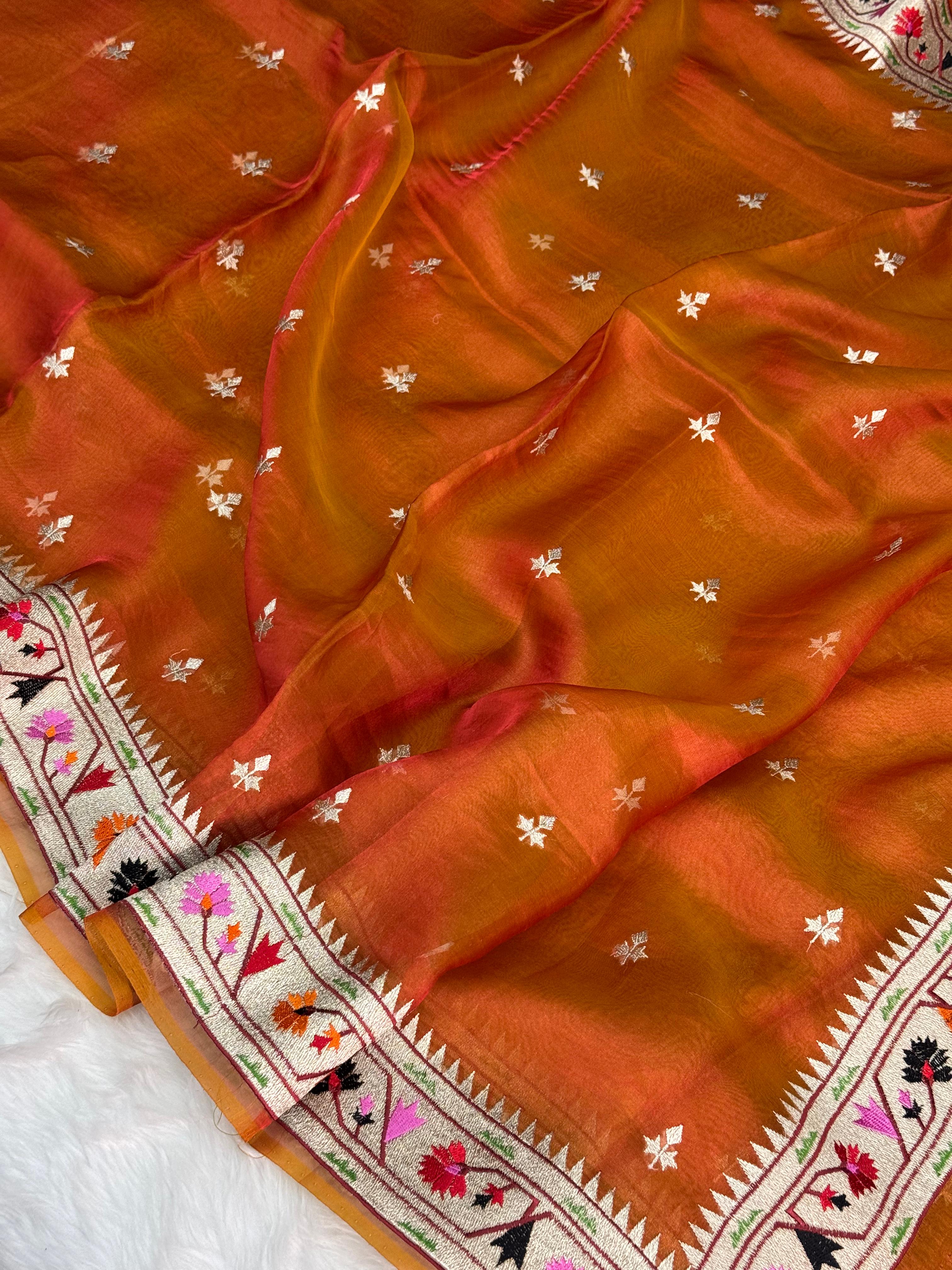Pure Tissue Silk Banarasi Saree with Embroidery Work