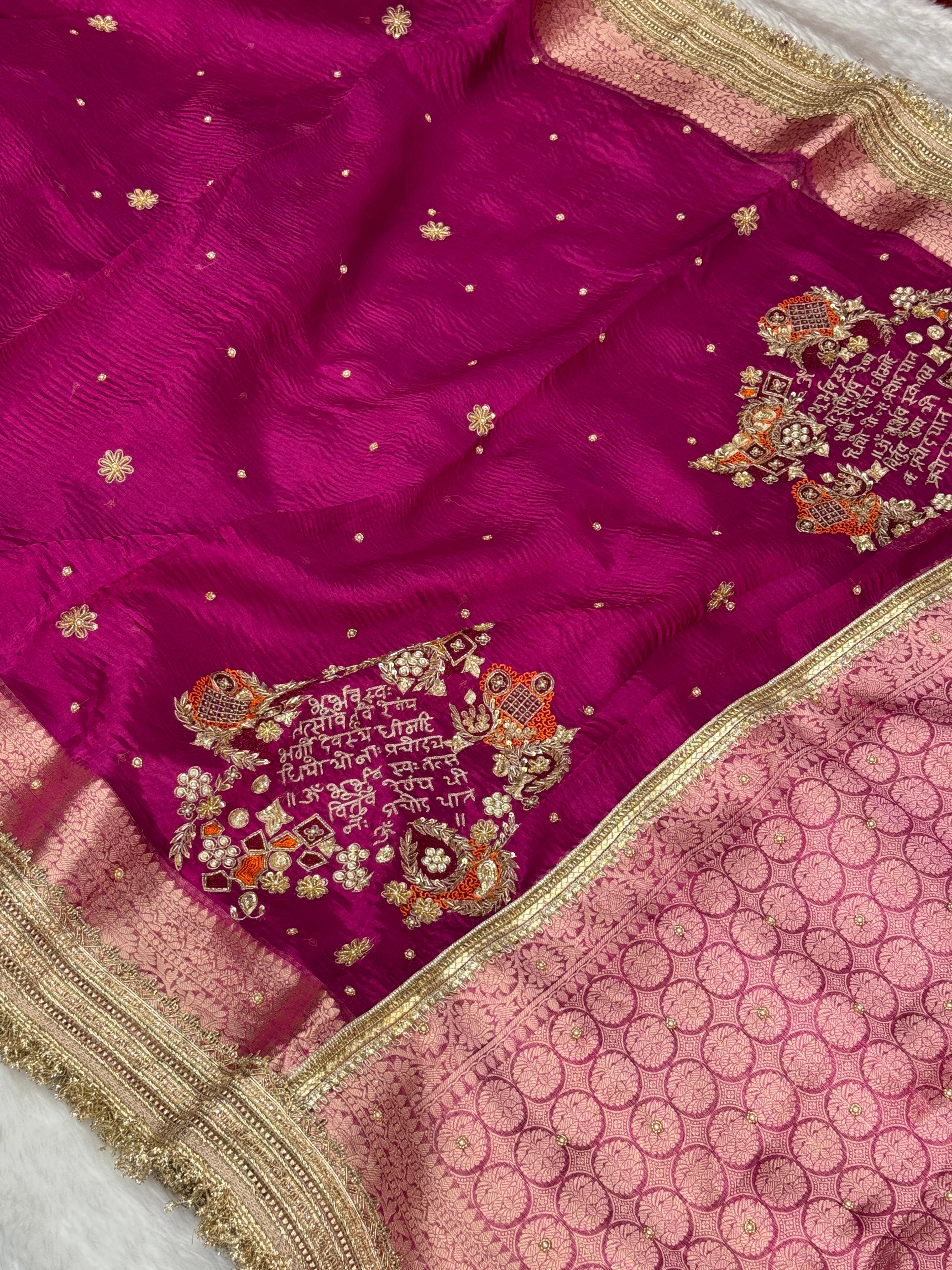 Pure Tissue Silk Banarasi Saree with Handwork Boota