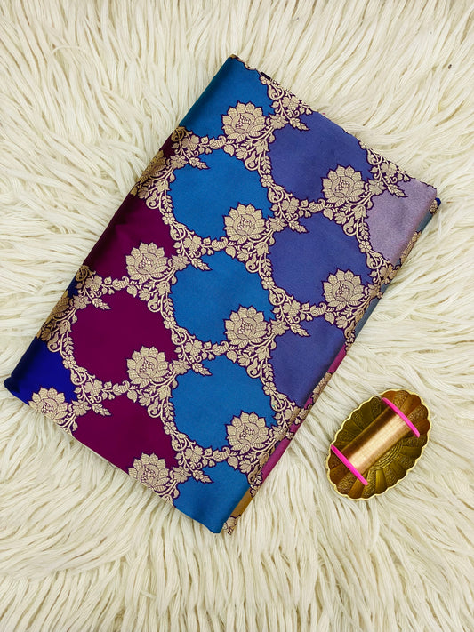 Pure Handloom Rangkaat Katan Silk Saree (Noor-e-Nazaaka)