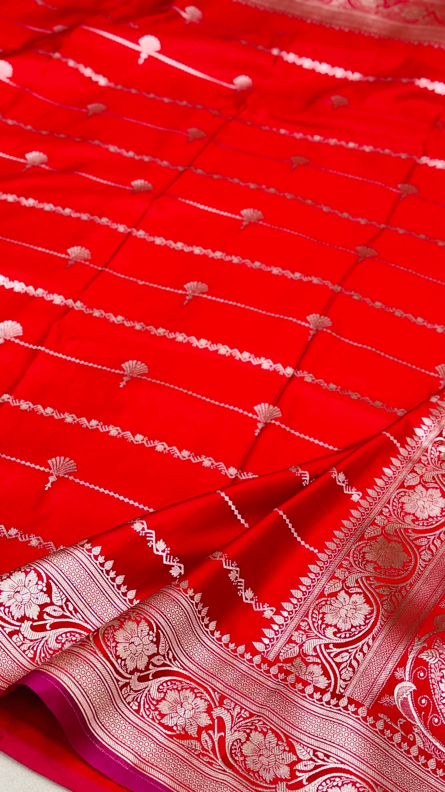 Pure Mashru silk Buti Saree Stripe (Mashravi)