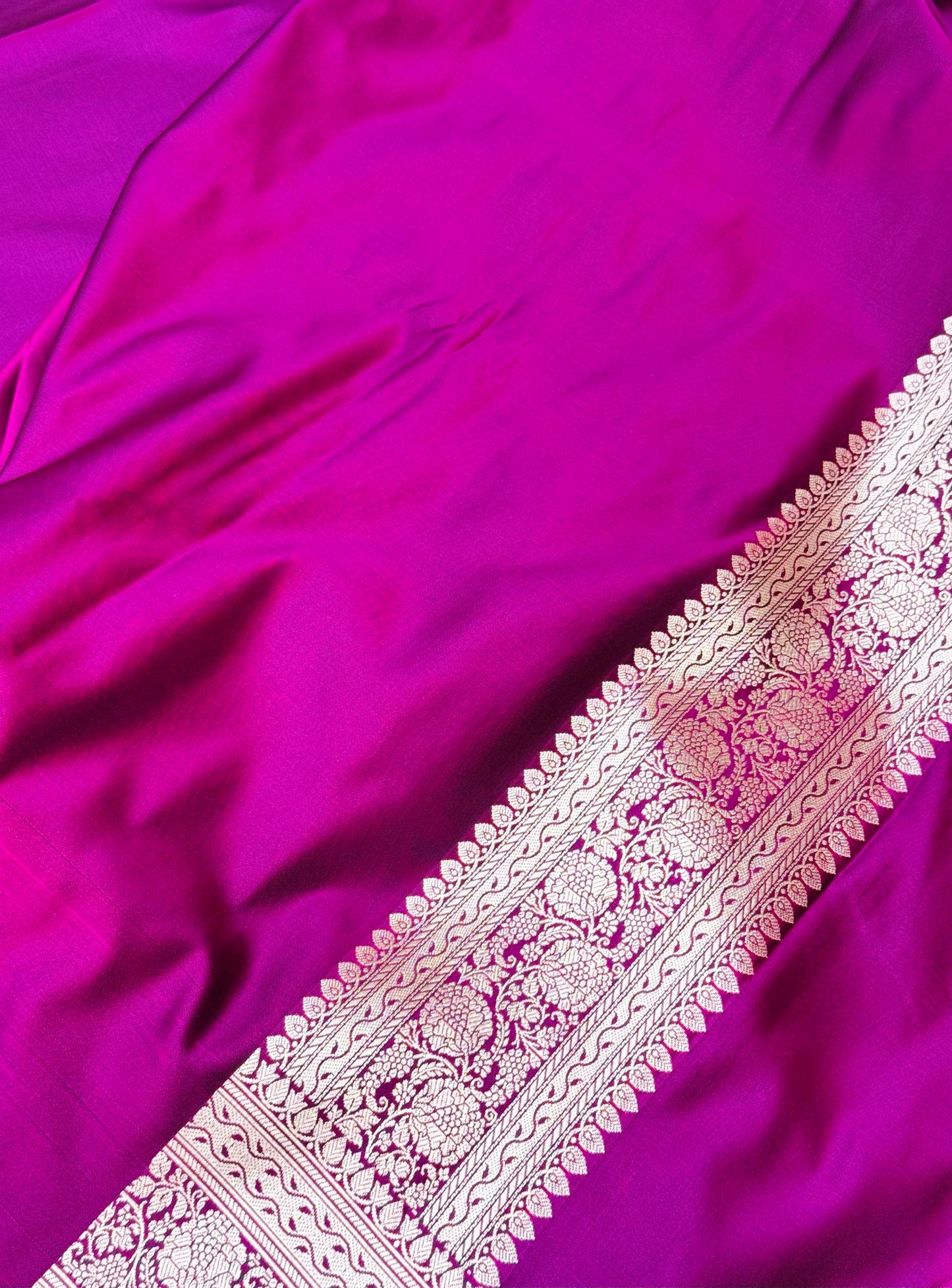 Pure Mashru Silk Jaal Saree Purple (Mashravi)