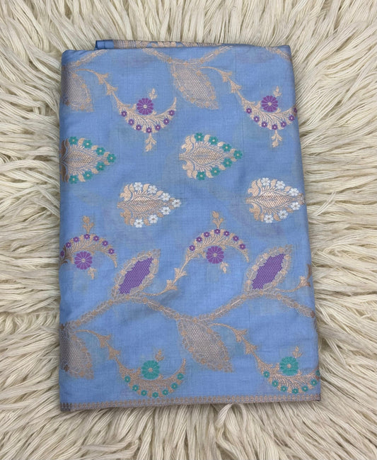 Pure Katan Silk Brocade Meenakari Saree Mint Green (Brocade Meenakshi)