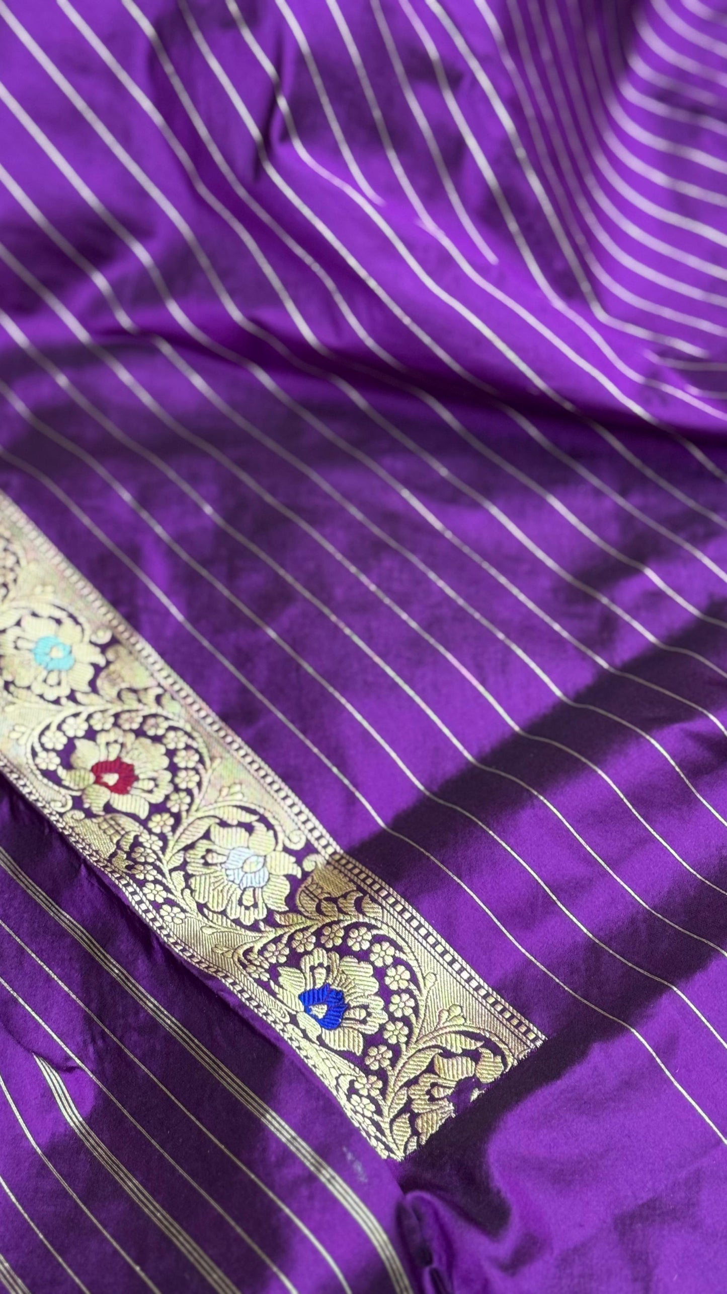 Pure Handloom Rangkaat Katan Silk Saree (Noor-e-Nazaaka)