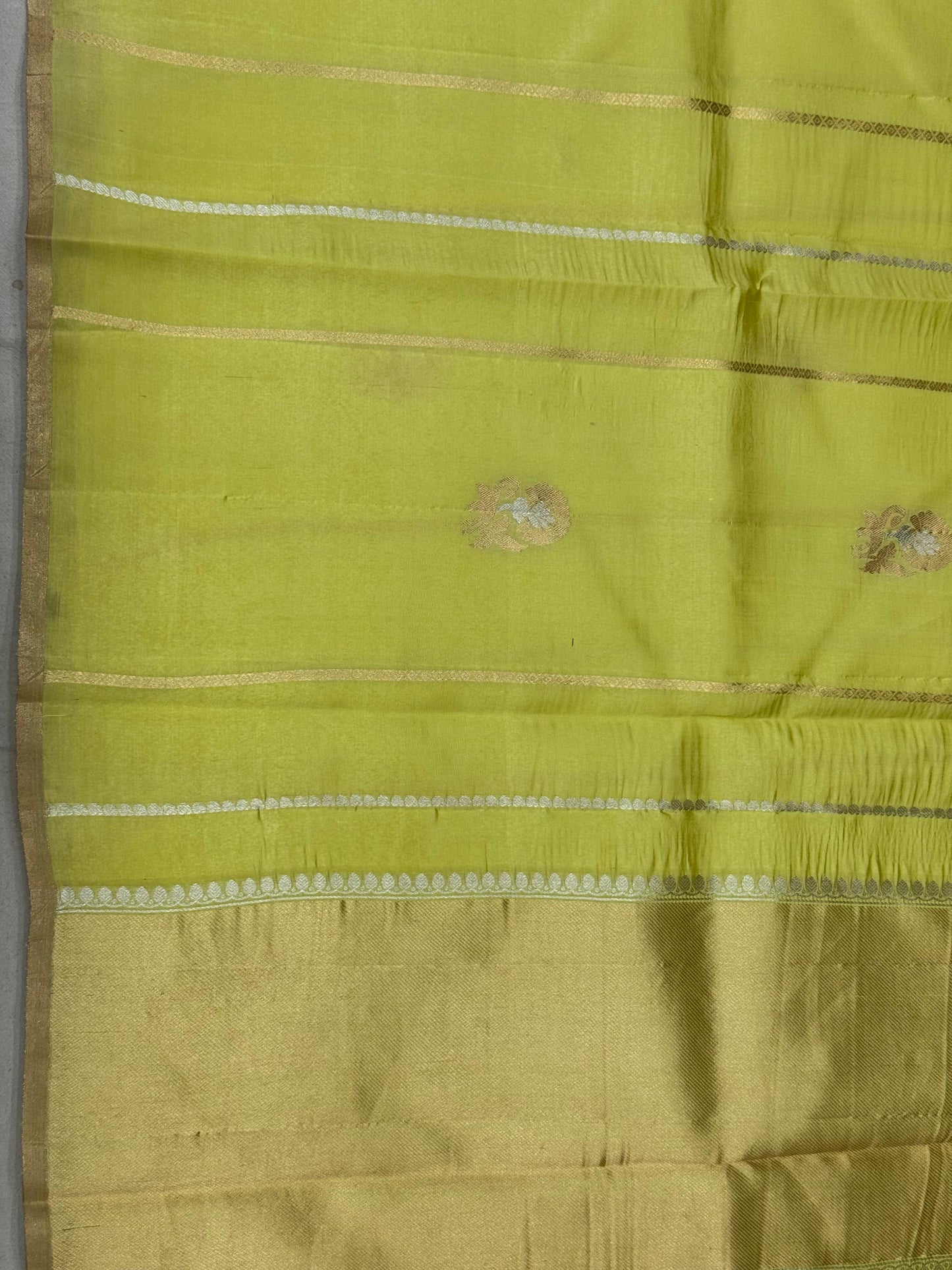 Pure Raw Mango Handloom Saree Lemon Yellow (Resham Aam)