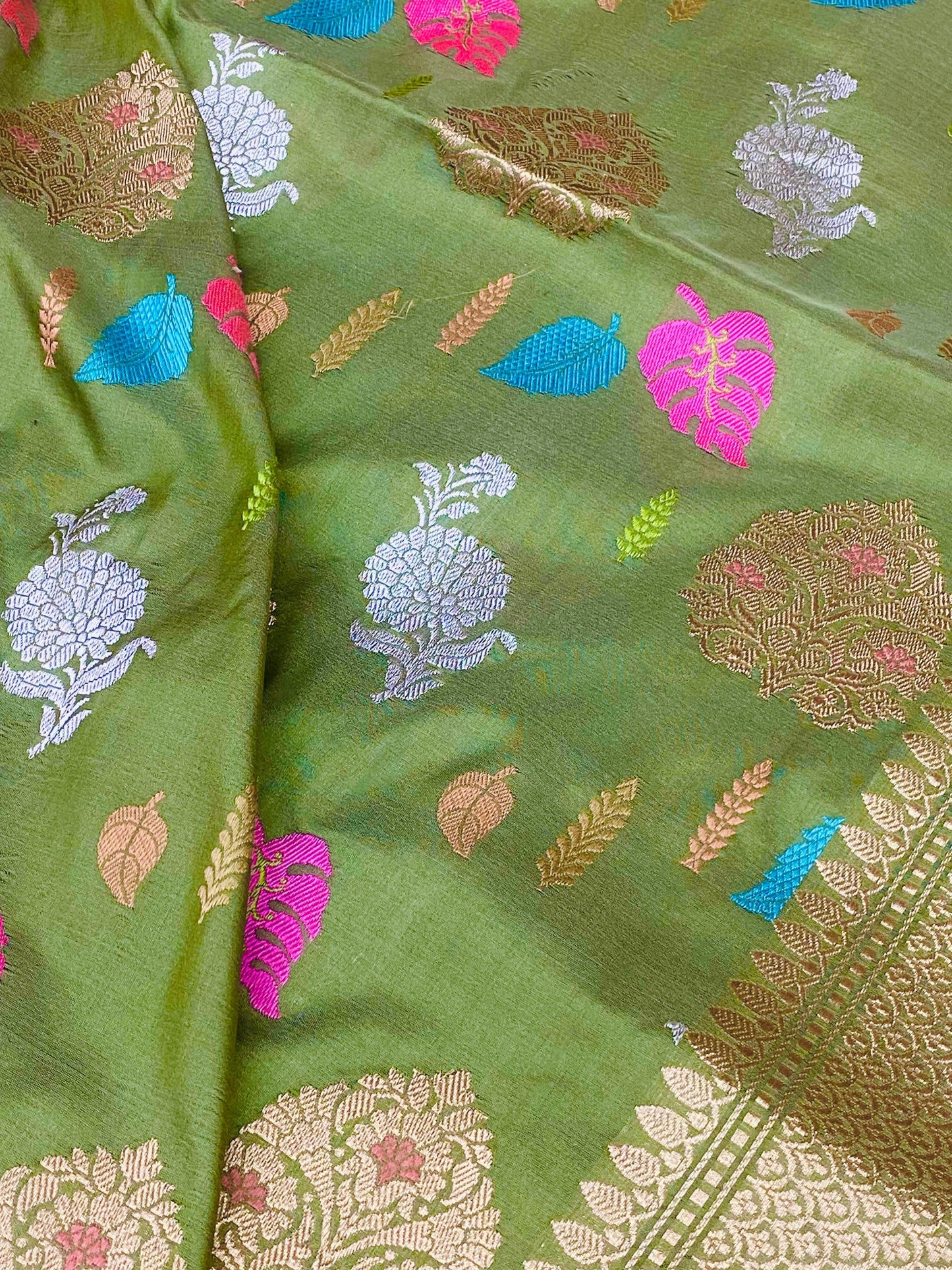 Pure katan Meenakari saree