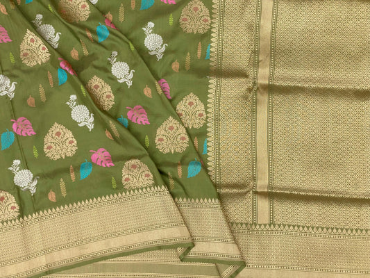 Pure katan Meenakari saree