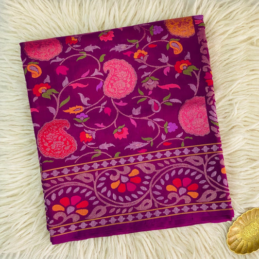 Pure Jamdani Handloom Saree Magenta (Jamdaniya)