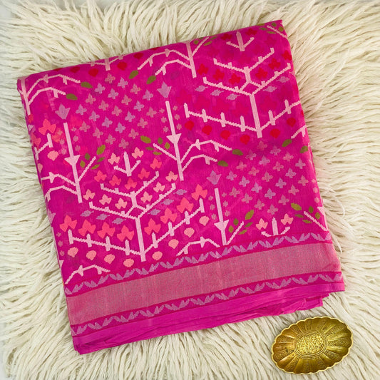 Pure Jamdani Handloom Saree Pink (Jamdaniya)